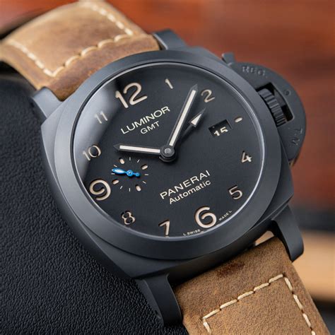 panerai watch all black|panerai luminor gmt automatic black.